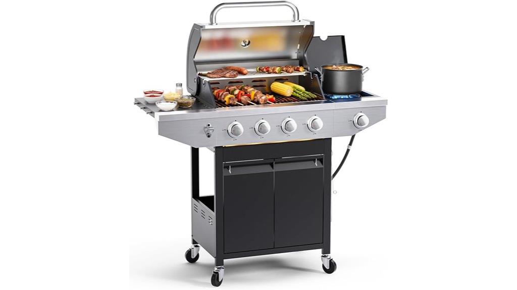 four burner propane grill
