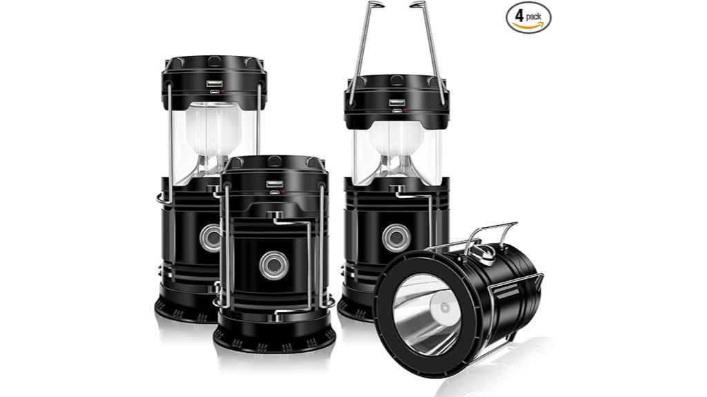 four pack solar lanterns