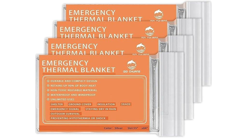 four pack thermal blankets
