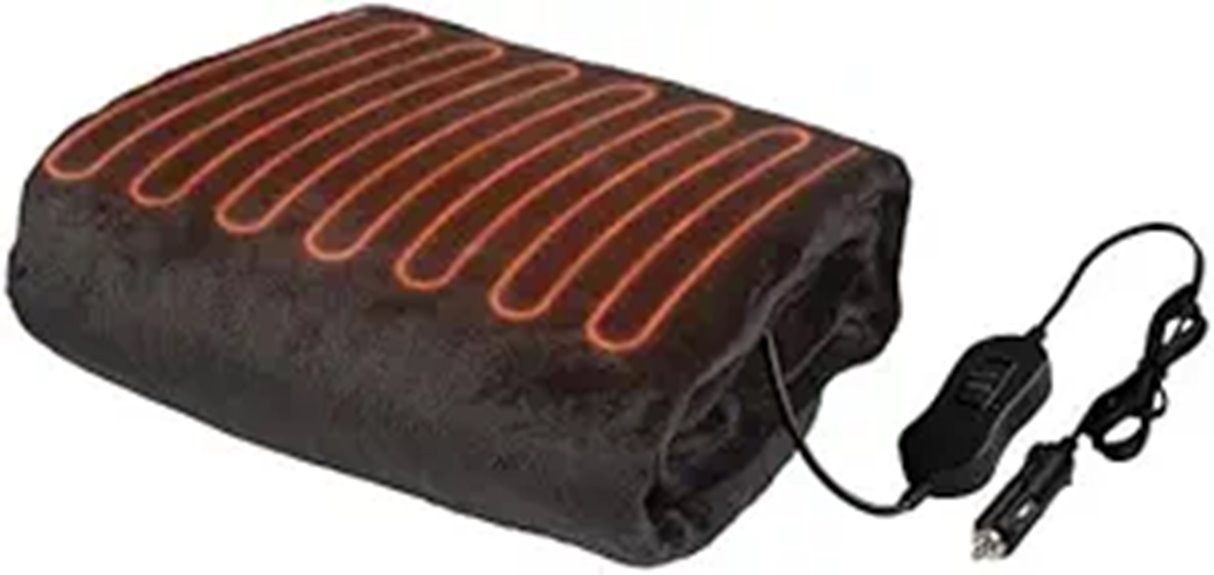 heated portable car blanket