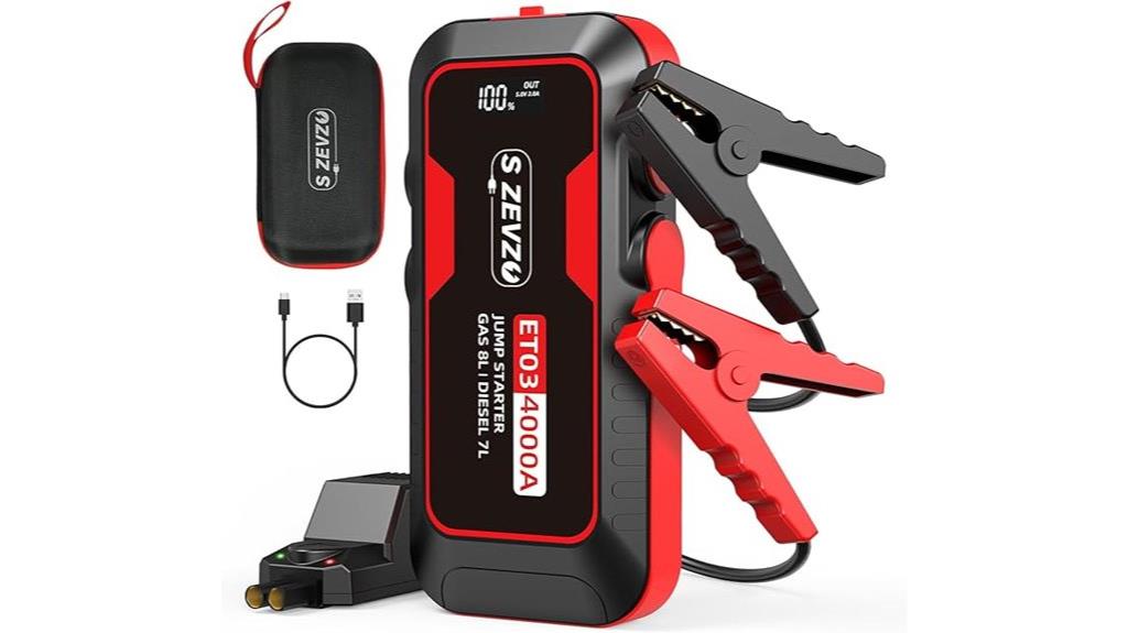 high capacity car jump starter