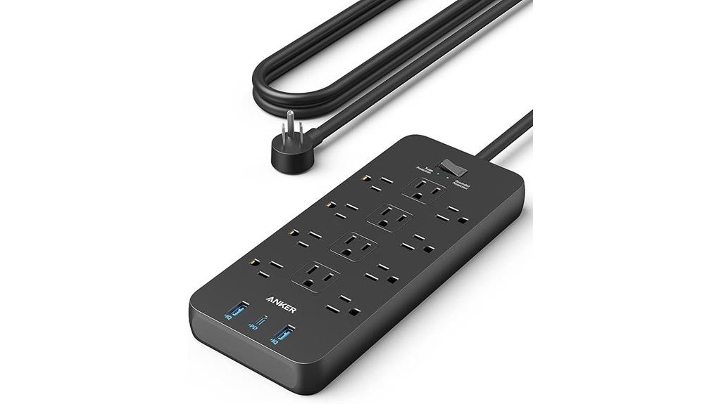 high capacity multiple outlet surge protector