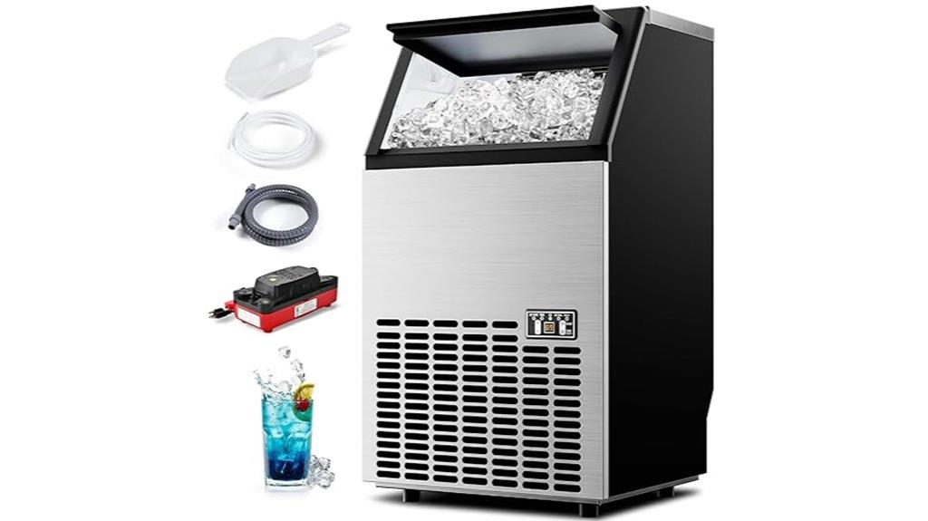 high capacity self cleaning ice maker