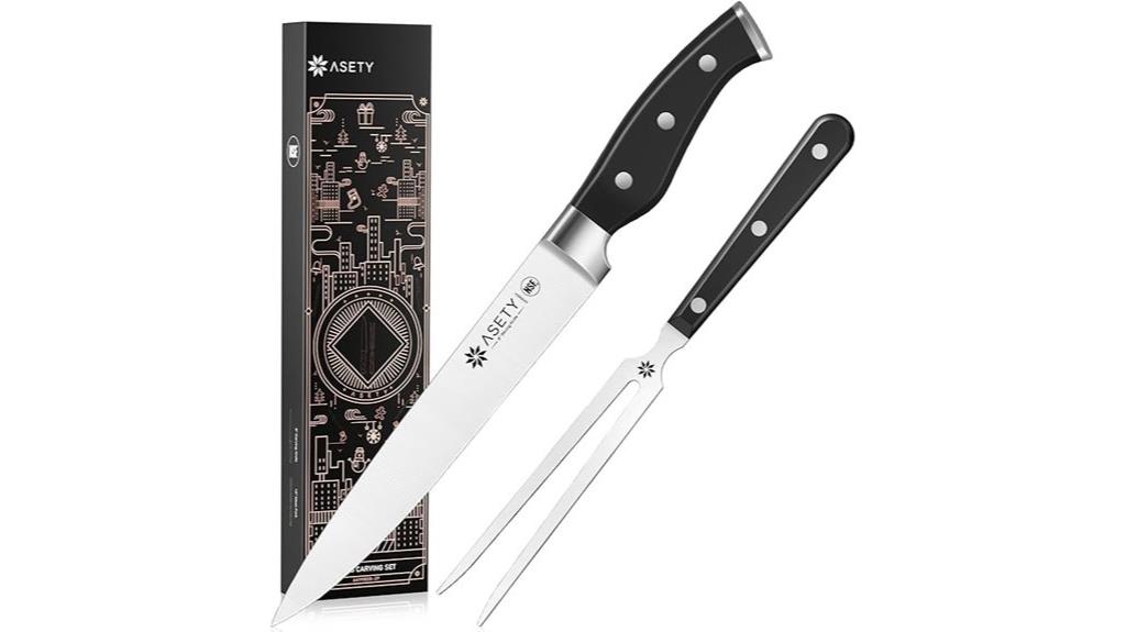 high carbon steel carving set