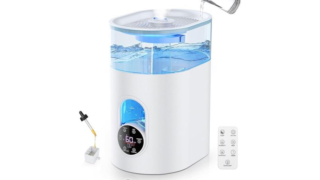 humidifier with adjustable settings
