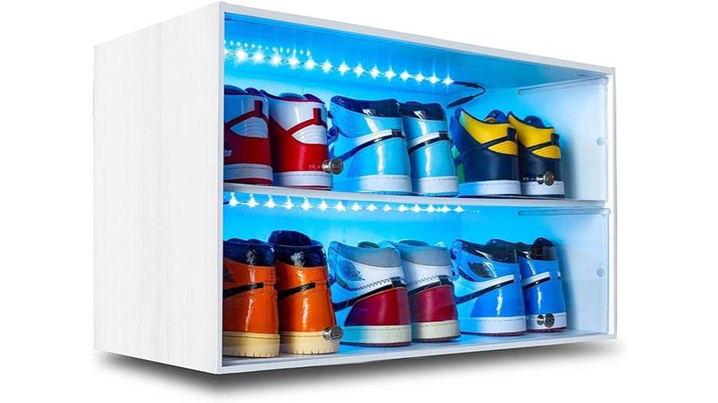 illuminated shoe organizer