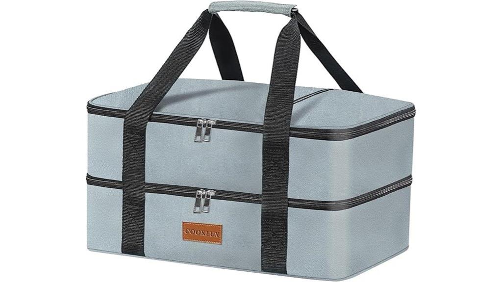 insulated two tier food carrier