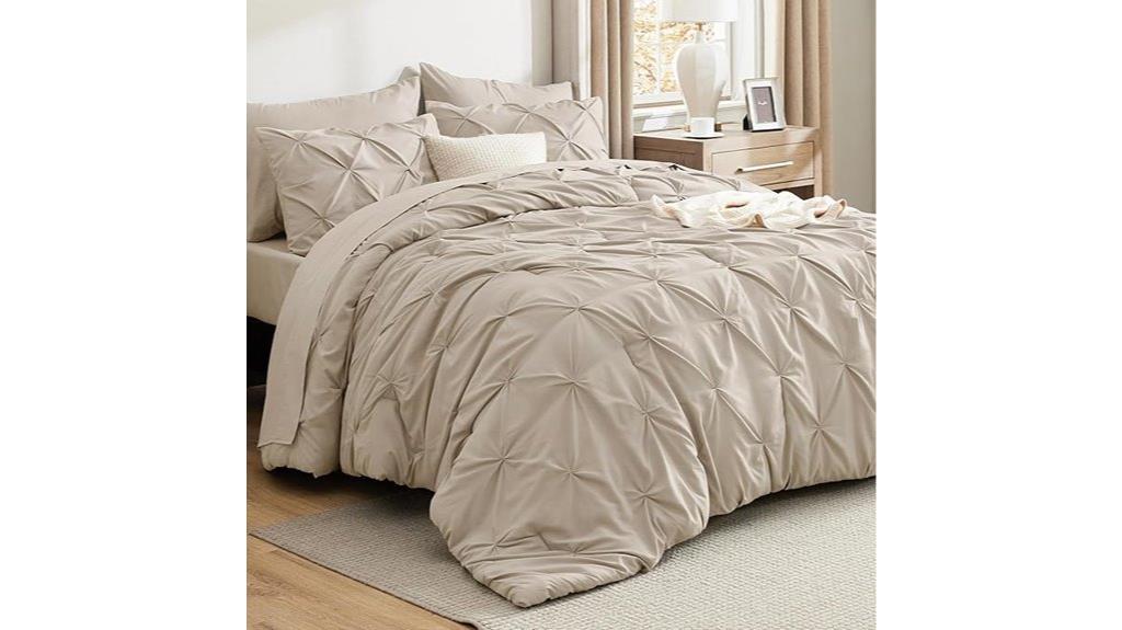 king beige 7 piece comforter