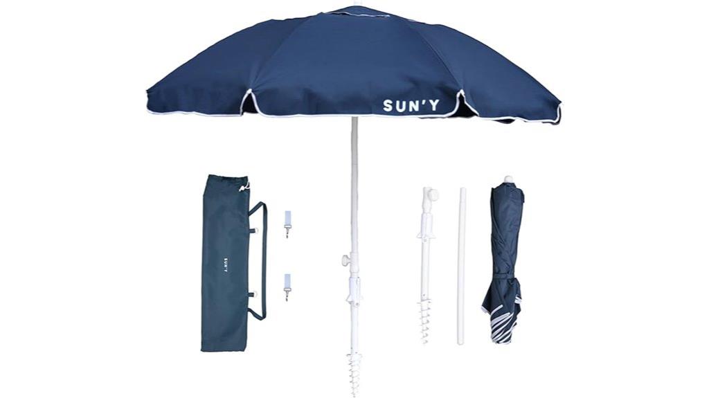 large beach umbrella with anchor