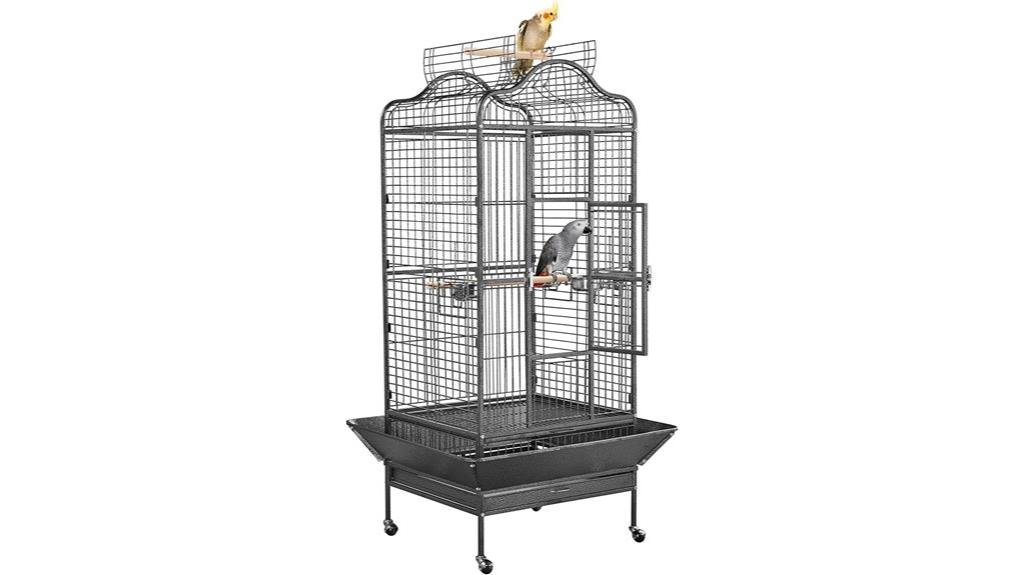 large mobile bird cage