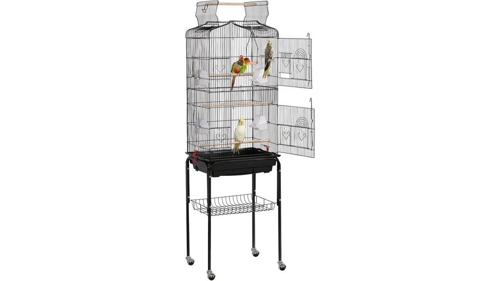 large rolling bird cage
