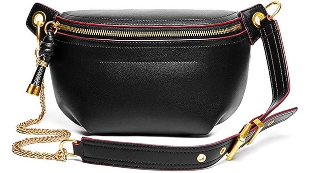 leather crossbody zipper bag