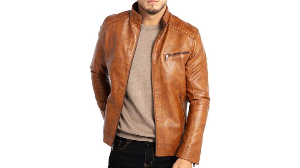 leather jacket with collar