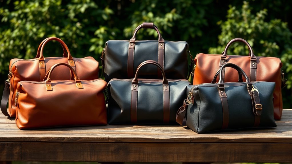 luxury leather travel bags