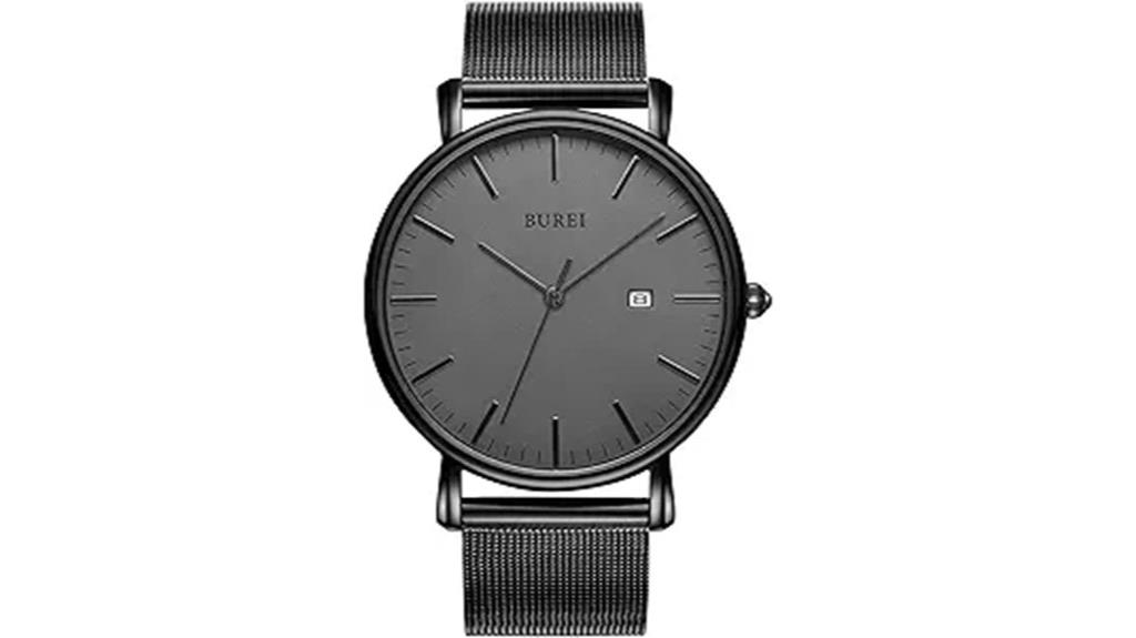 minimalist leather wrist watch