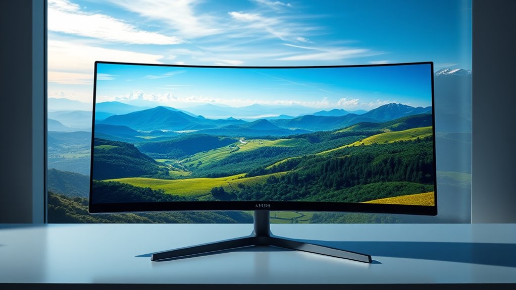 monitor curvature and features