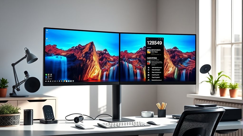 monitor size connectivity ergonomics