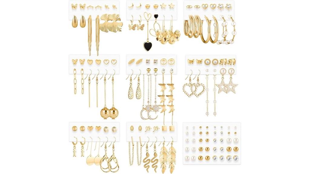 multiple earrings set