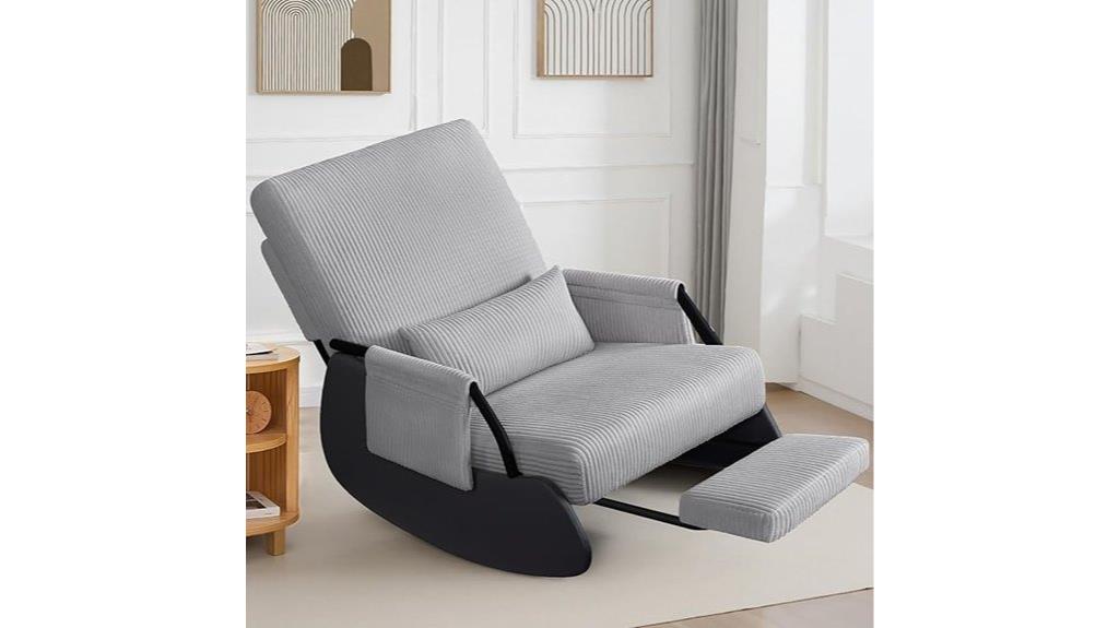 nursery rocking chair with footrest