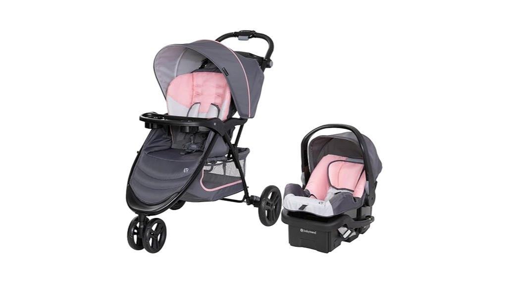 pink baby travel system