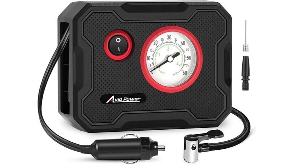 portable 12v tire inflator