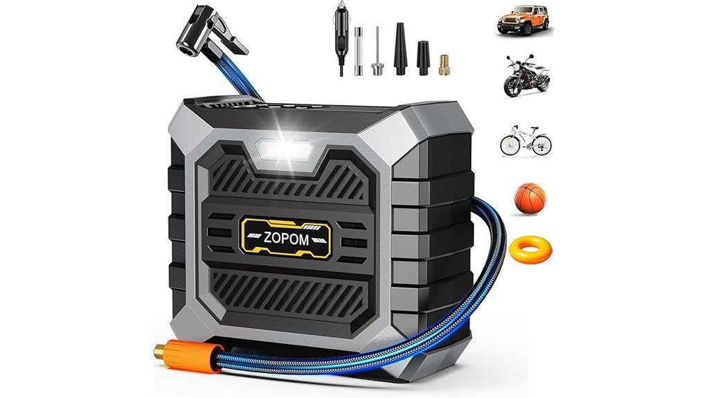 portable 12v tire inflator