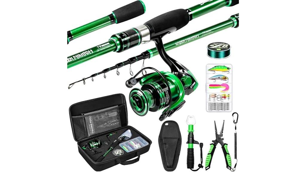 portable telescoping fishing set