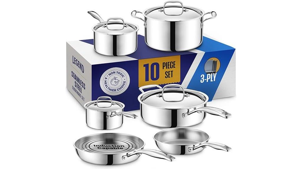premium 3 ply steel cookware