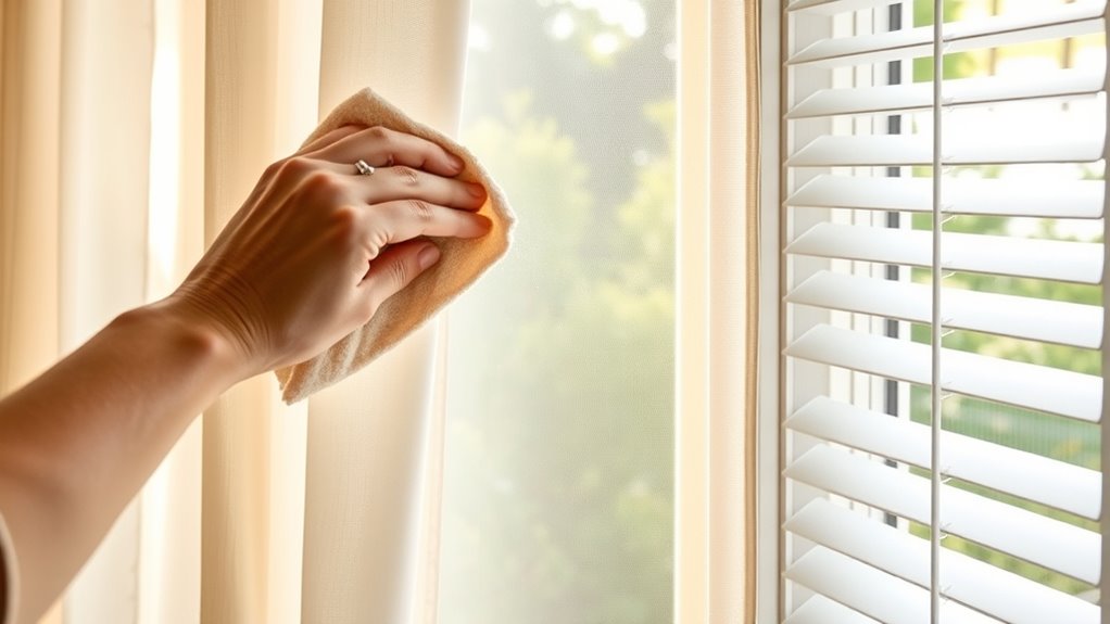 proper fabric and blind cleaning