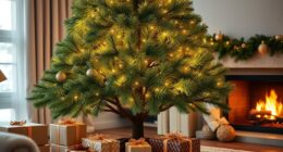 realistic pre lit christmas trees