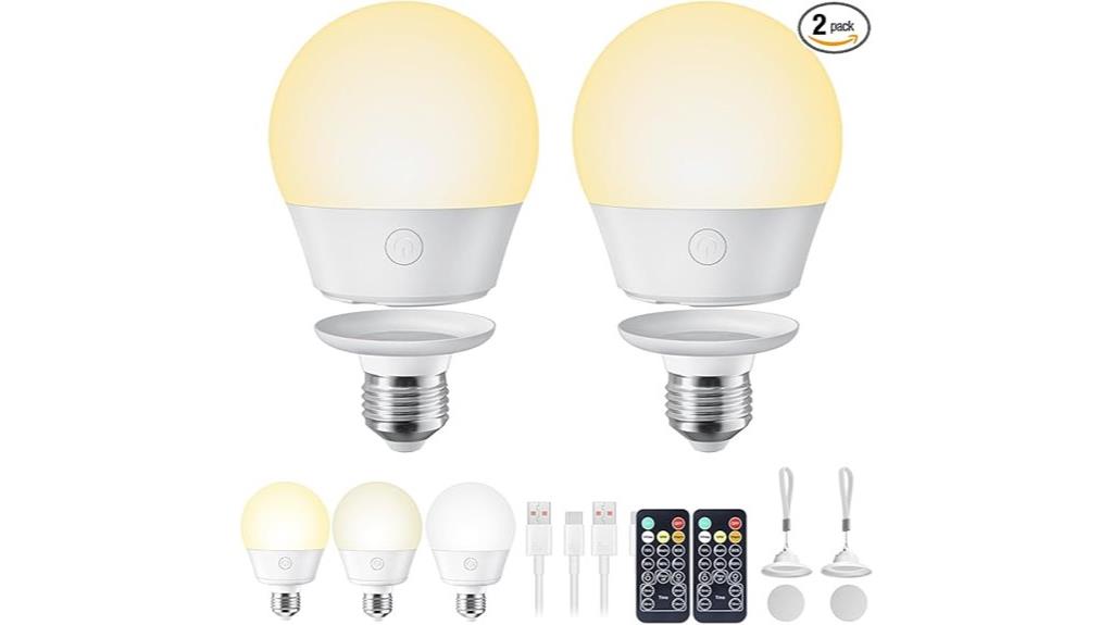 rechargeable smart light bulb