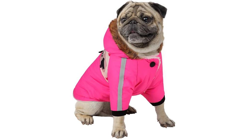 reflective hoodie dog coat