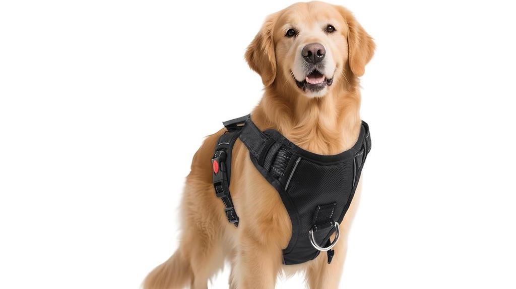 reflective padded dog harness