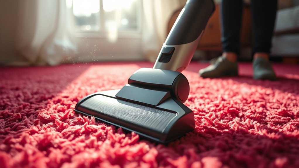 regular vacuuming and stain management
