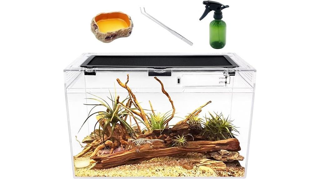 reptile tank with full view