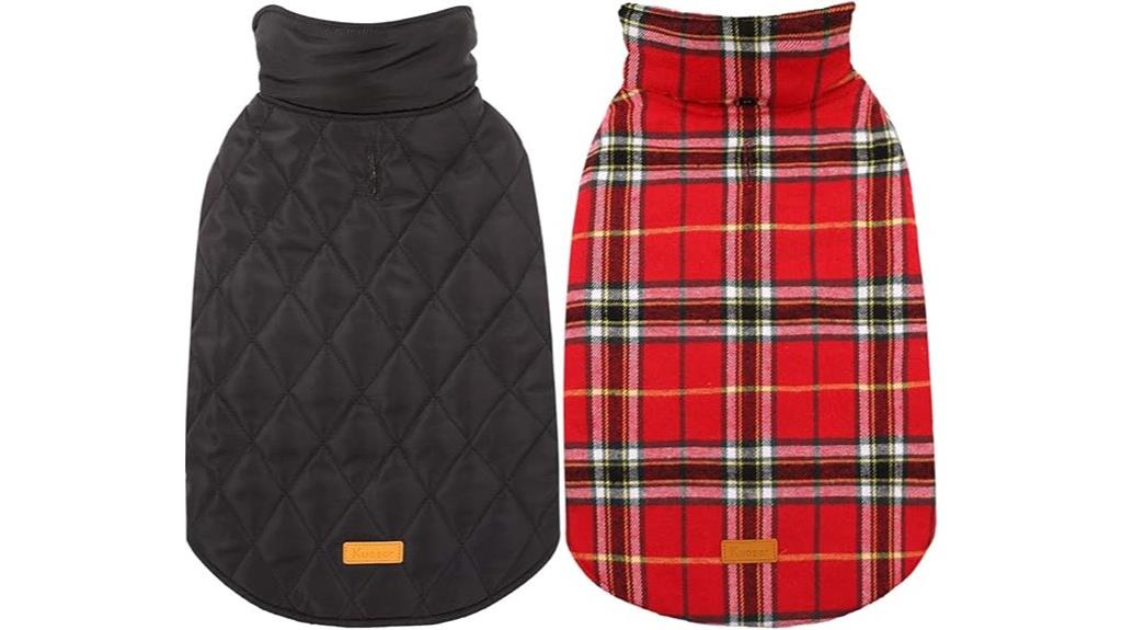 reversible medium dog coat