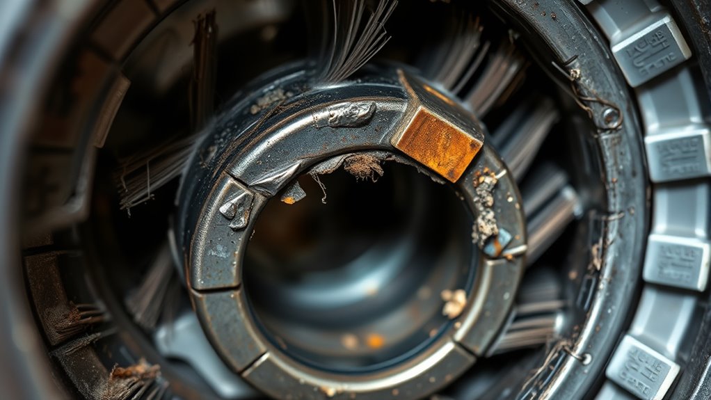 roller brush bearing wear