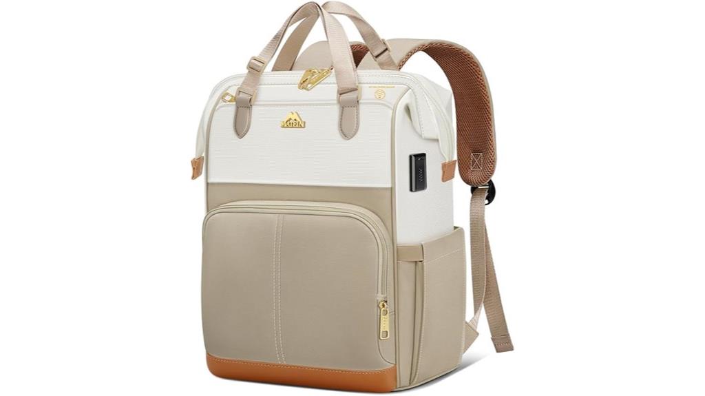 secure women s backpack with charging