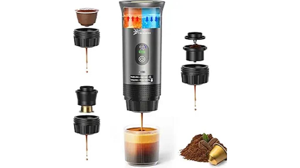 self heating usb c travel coffee maker