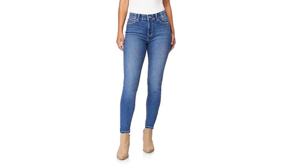 slim mid rise jeans