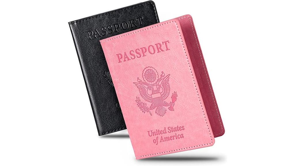 slim pu leather passport wallet