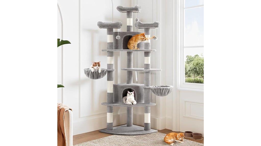 space saving corner cat tree