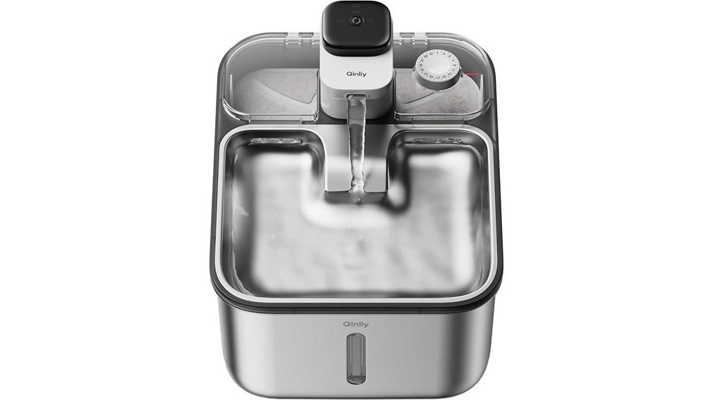 stainless motion sensor fountain