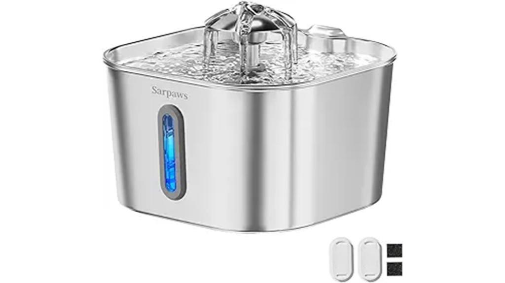 stainless steel cat fountain