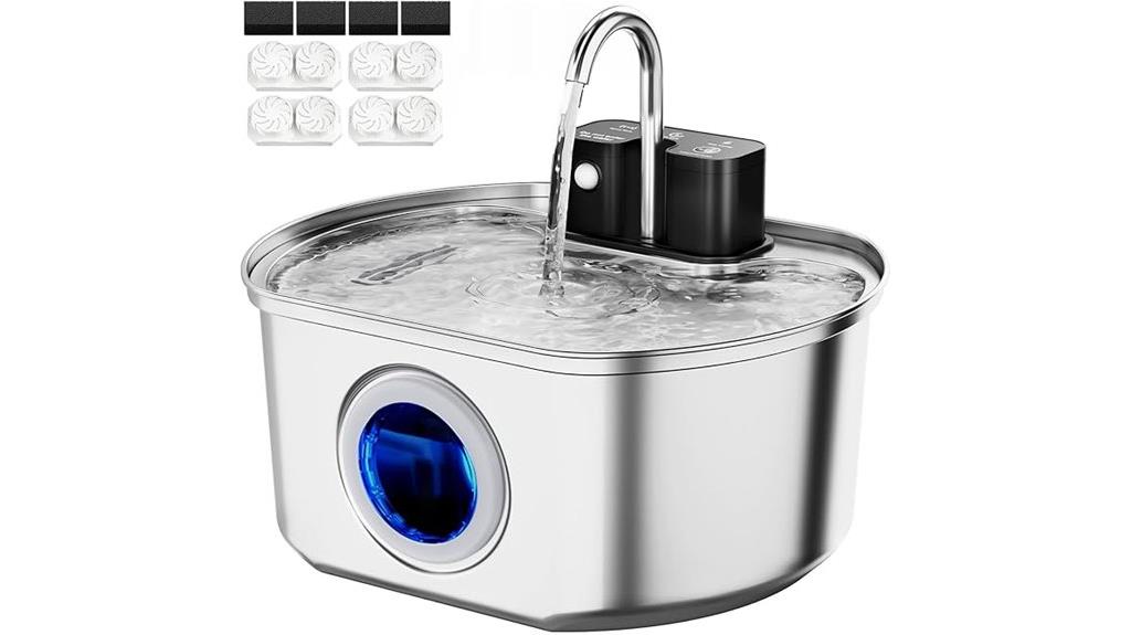 stainless steel rechargeable fountain