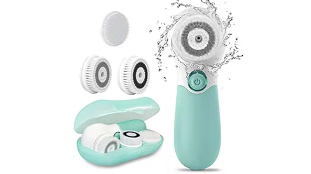 three head facial cleansing brush