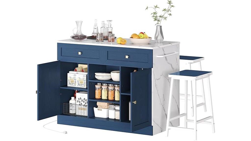 three piece kitchen island