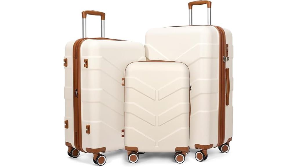 three piece spinner luggage set