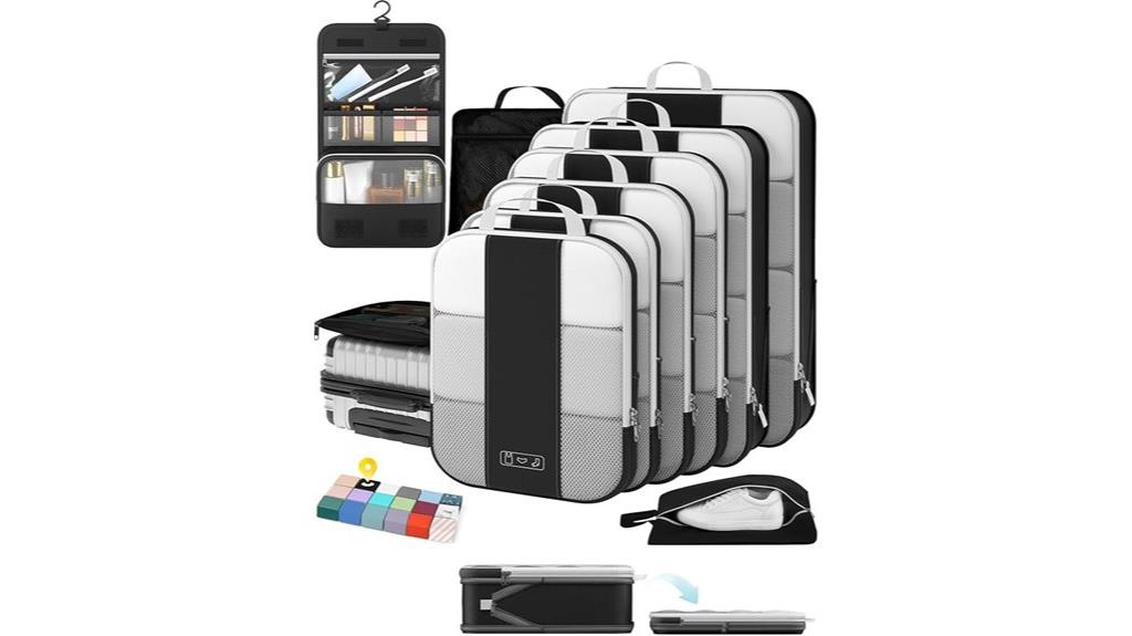 travel organizing cubes pack