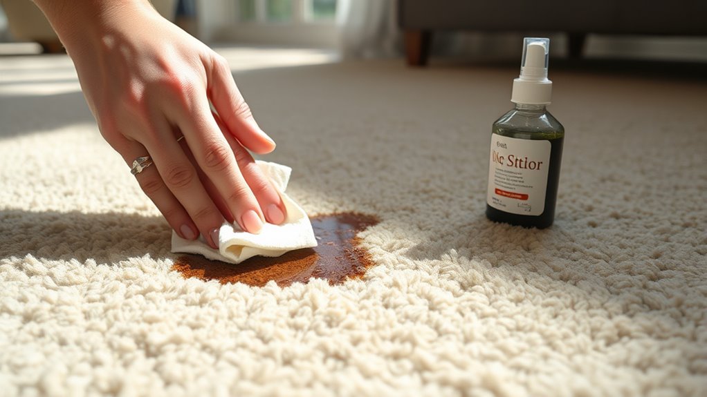 treat stains before vacuuming